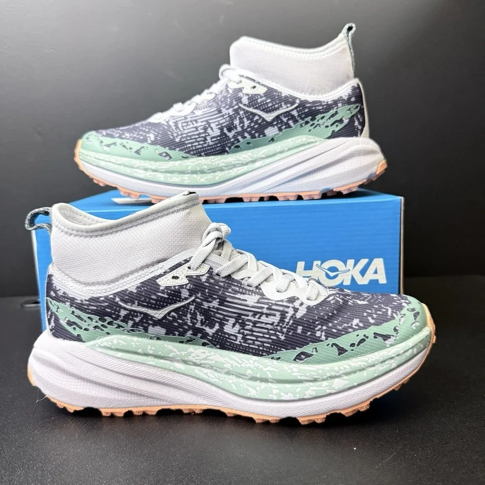 HOKA Speedgoat 6 Mid GTX Women's Size 6.5 Charcoal Grey Goretex‎ 1155153-AYC